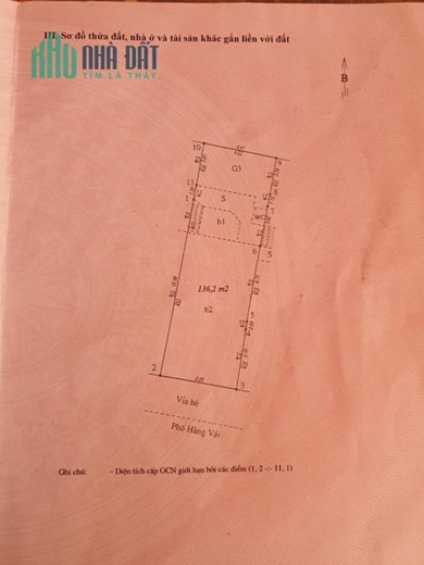 BÁN ĐẤT HÀNG VẢI – HOÀN KIẾM. 136m2, MT 6.6m, nở hậu. MẶT PHỐ KINH DOANH