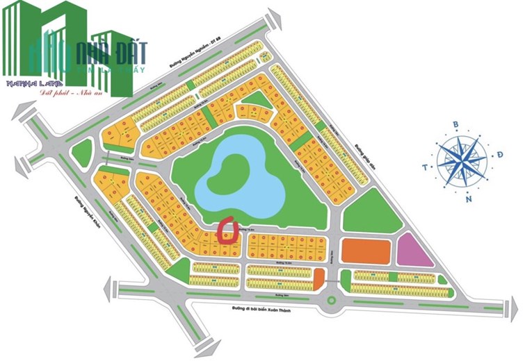 Bán lô Biệt Thự 525m2 bìa cá nhân - Dự án Xuân An Green Park, Hà Tĩnh