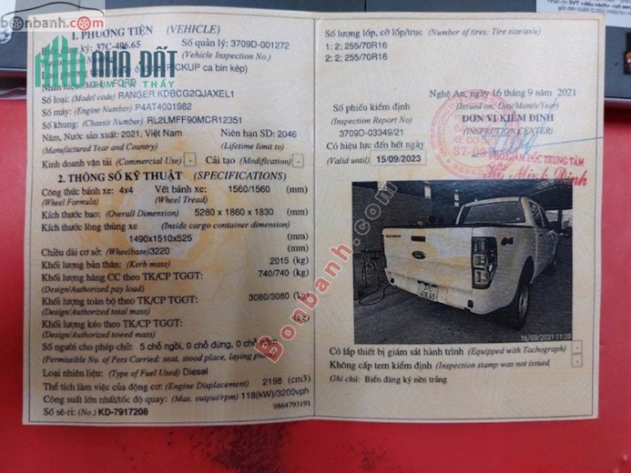 Cần bán Xe Ford Ranger XL 2.2L 4x4 MT 2021  Tân Thắng, Quỳnh Lưu, Nghệ An