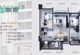 Bán căn hộ Hiyori Garden Tower, căn góc Đông Nam tầng 24, 2 phòng ngủ, view biển & view Sông Hàn