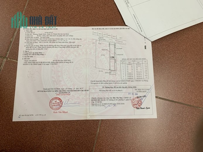 [THẠNH XUÂN-Q12] CHỦ QUÁ NGỘP BÁN ĐẤT HẺM XE TẢI 87M2 – 3,2 TỶ
