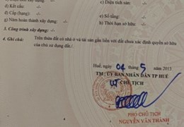 Chính chủ bán 60m2 Đất MT Tú Xương TP.Huế, chỉ 2,7 tỷ. LH:0935963777.