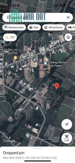 Bán lô đất đường Trần Quang Nhơn, Bình Khánh, Cần Giờ 4,6tỷ