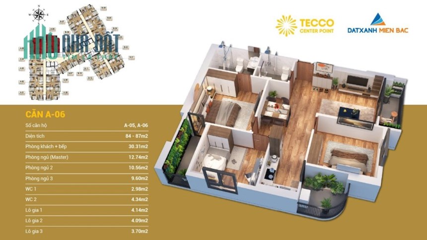 bán căn góc b406 chung cư tecco center point thanh hóa
