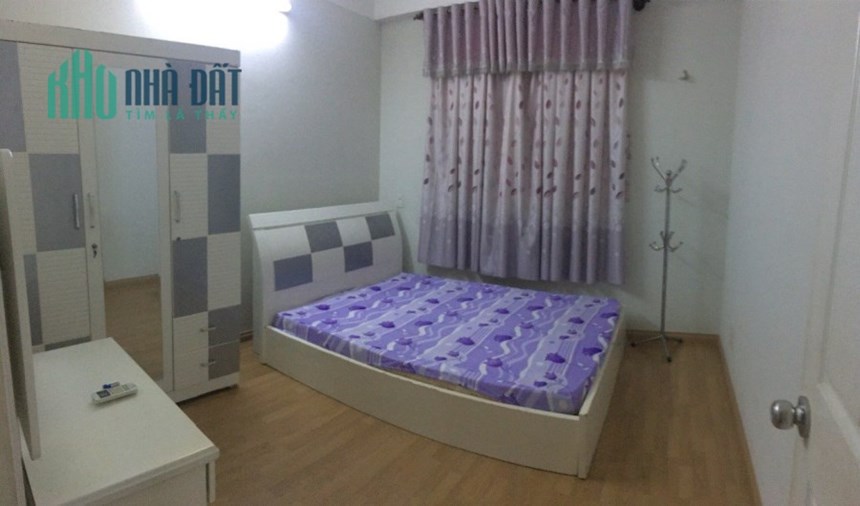 cho thuê CHCC Khánh Hội 3, 76m2, 2PN, 2 tollet đầy đủ nội thất, bancon