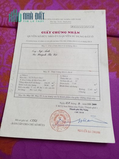Bán nhà 3.5T trung tâm Hòa cường Nam, hướng Nam, gần sông mát mẻ