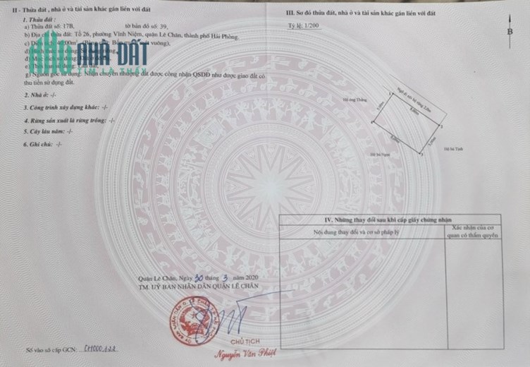 Bán nhà phố Thiên Lôi, 4 tầng 4 ngủ, sân cổng riêng, ngõ cực nông, GIÁ 2.68 tỉ