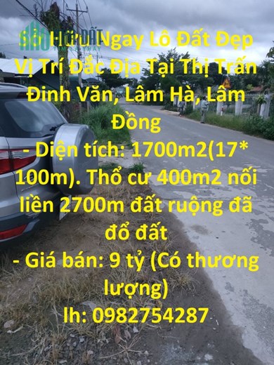 Sở Hữu Ngay Lô Đất Đẹp Vị Trí Đắc Địa Tại Thị Trấn Đinh Văn, Lâm Hà, Lâm Đồng