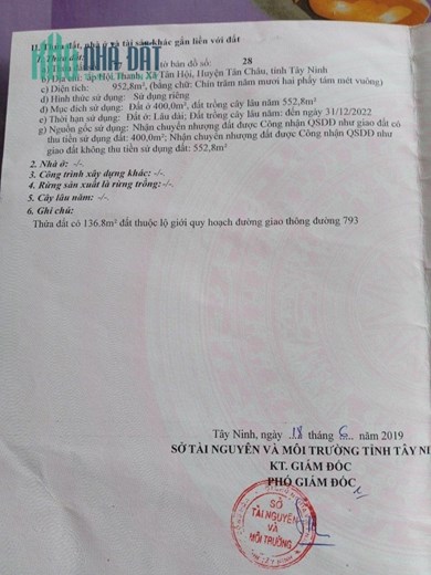 CHÍNH CHỦ  Bán Lô Đất Đẹp Tại MẶT TIỀN Đường ĐT.793 Tân Châu - Tây Ninh