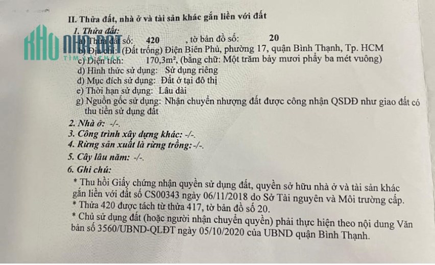 Bán đất HXT Nguyễn Cửu Vân, Phường 17, Bình Thạnh (sát vách quận 1) DTKV 11x16 công nhận 170m2 GPXD