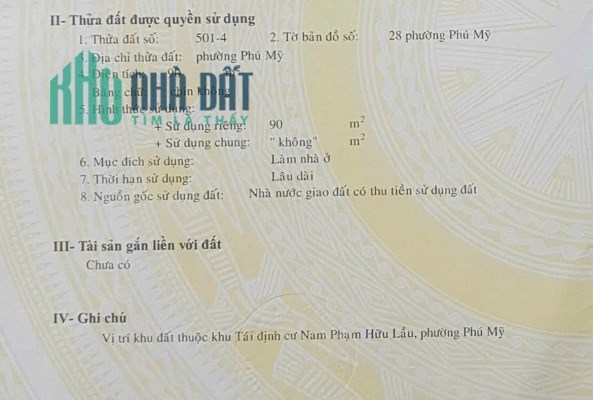 Cơ hội mua đất Quận 7 giá ngộp! Giảm đến 1 tỷ bán giá cực hấp dẫn 8.5 Tỷ TL