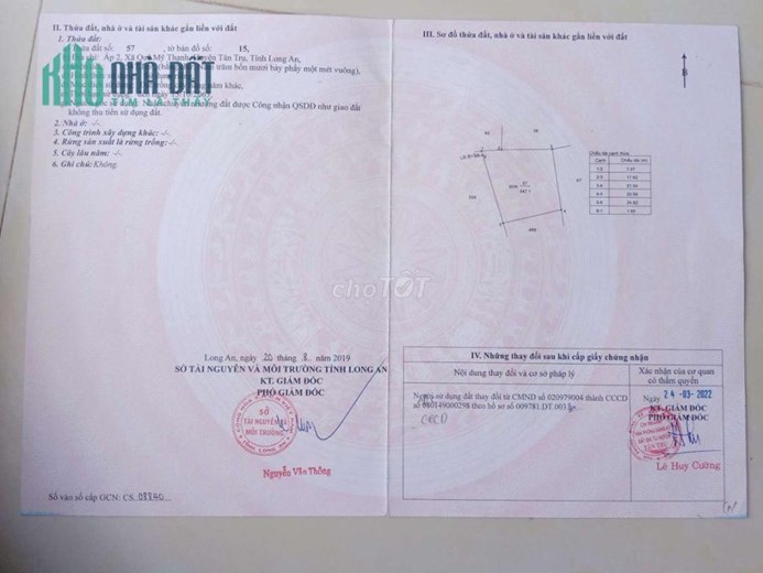 Chính Chủ Bán GẤP Đất 2 MẶT TIỀN Vị Trí Đẹp Tại Xã Quê Mỹ Thạnh, Huyện Tân Trụ - Long An