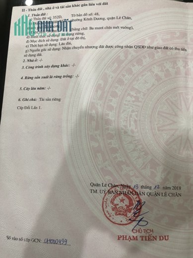 Bán nhà rẻ đẹp phố Thiên Lôi, 4 tầng 4 ngủ, GIÁ 2.39 tỉ ngay gần Cầu Rào 1