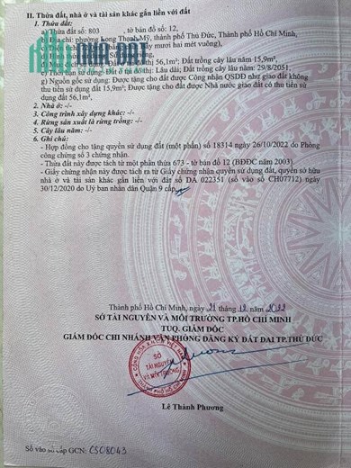 Chính chủ bán đất mặt tiền đường số 4, Phường Long Thạnh Mỹ, TP. Thủ Đức TP.HCM