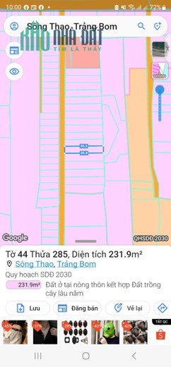 Bán đất nền khu vực Sông Thao- Trảng Bom Đồng Nai, sổ sẵn công chứng ngay