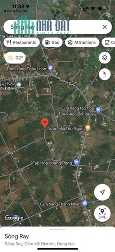 Bán lô đất đường Trương Định, Sông Ray, Cẩm Mỹ 850triệu