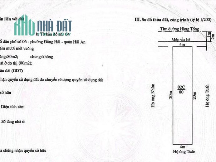CẦN BÁN GẤP ĐẤT MẶT ĐƯỜNG VÀ CĂN GÓC 2PN VỊ TRÍ ĐẸP TẠI HẢI PHÒNG