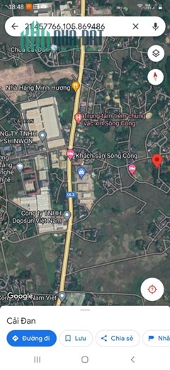 Chính chủ cần tiền bán nhanh lô đất thuộc Phường Cải Đan - TP Sông Công - Tỉnh Thái Nguyên.