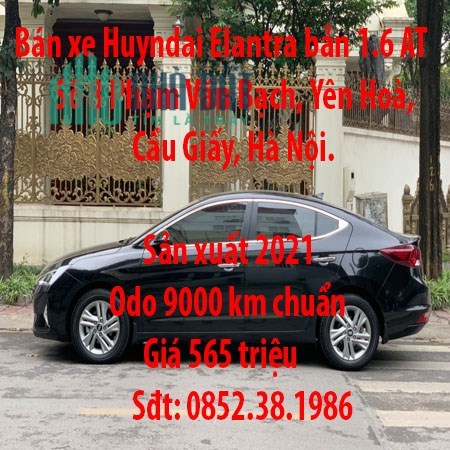 Bán xe Huyndai Elantra bản 1.6 AT Số 8 Phạm Văn Bạch, Yên Hoà, Cầu Giấy, Hà Nội.
