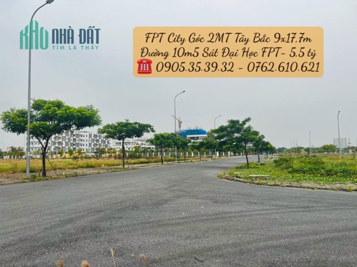Bán đất 2 mặt tiền Shophouse FPT giá tốt, gần Đại học FPT Đà Nẵng