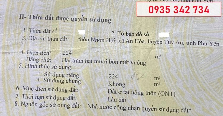 ⭐Kẹt tiền chủ đất cần ra gấp lô đất 3MT tại xã An Hoà Hải, Tuy An, Phú Yên, 1,3xx tỷ; 0935342734