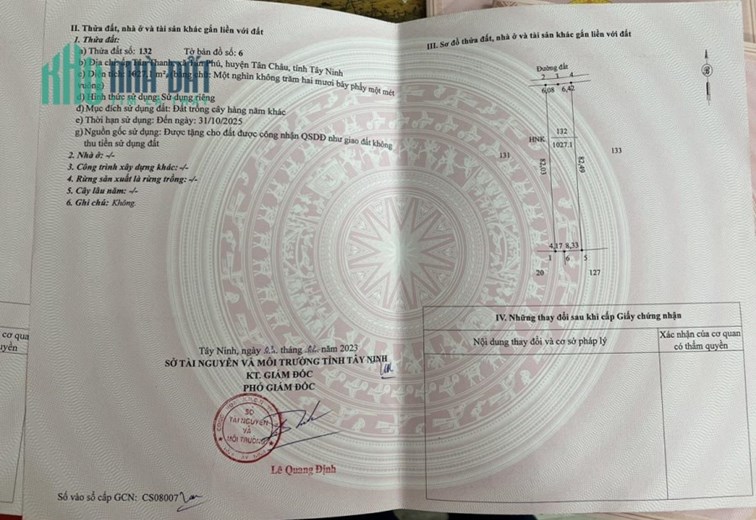BÁN GẤP 3 Lô Đất MẶT TIỀN Vị Trí Đẹp Tại Ấp Tân Thanh, Xã Tân Phú, Huyện Tân Châu - Tây Ninh