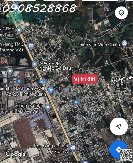 Bán đất xã Phước Bình gần KCN Gò Dầu, 5x20, 40tc, giá rẻ