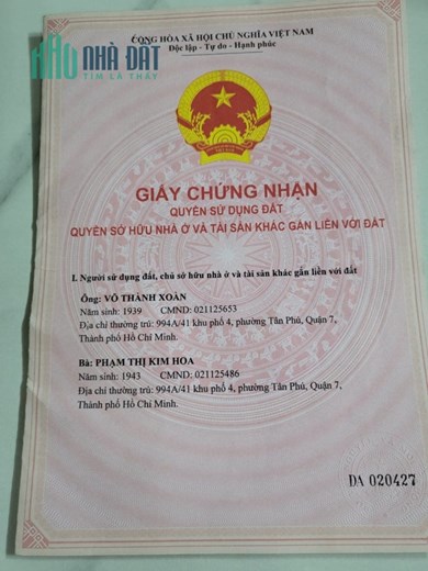 cần bán nhà hẻm xe hơi ,huỳnh tấn phát q7,9 ty,full tiện ích