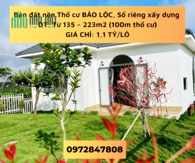 Bán Đất XDPQ 54m2 mặt tiền đường Đa Phú, Phường 7,  Đà Lạt