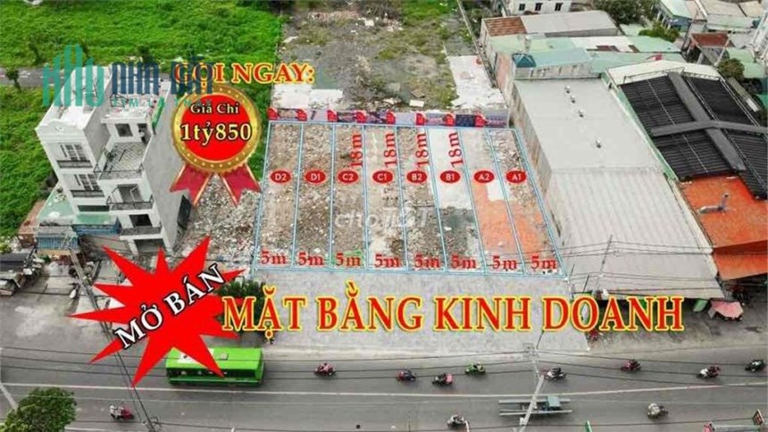 GIẢM MẠNH 200TRIỆU/NỀN ,MỞ BÁN 30 NỀN MẶT BẰNG KINH DOANH TRUNG TÂM THÀNH PHỐ ĐỨC HÒA
