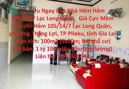 Sở Hữu Ngay Căn Nhà Hẻm Hẻm 105/14/7 Lạc Long Quân,  Giá Cực Mềm