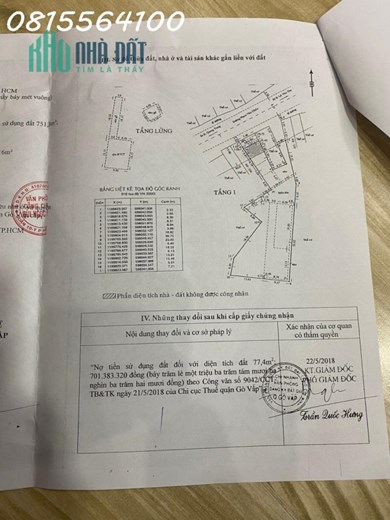 828m2 thổ cư mt phạm văn chiêu, P9, Gò vấp. Giá 55 tỷ