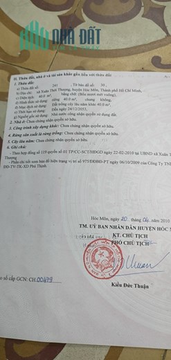 CẦN BÁN NHÀ ĐƯỜNG DƯƠNG CÔNG KHI, XÃ XUÂN THỚI THƯỢNG, HUYỆN HÓC MÔN