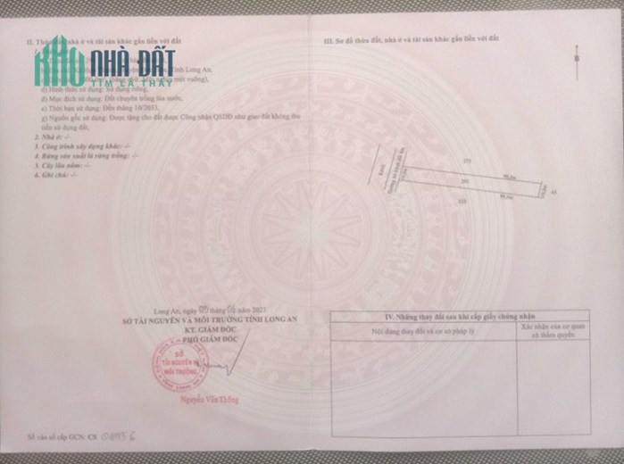 Lô đất QUÁ RẺ cho anh chị em xây nhà vườn 10x100 m2, xã Hựu Thạnh, huyện Đức Hòa