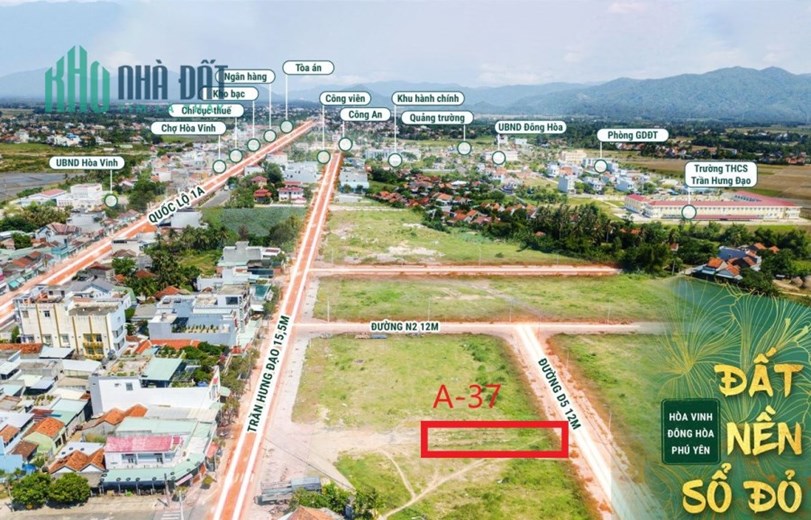 Đất ở Khu đô thị mới tại trung tâm kinh tế Phú Yên giá 1 tỷ 630