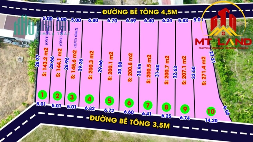 Mở Bán 10 lô đất tại xã Suối Tiên, Diên Khánh trong khu dân cư giá từ 3,2tr/m2 chỉ 640tr/lô.