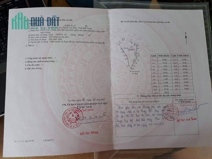 BÁN LÔ ĐẤT RỘNG ĐẸP CÓ 1-0-2 XÃ ĐĂK BUK SO, HUYỆN TUY ĐỨC, ĐĂK NÔNG - GIÁ RẺ NHẤT
