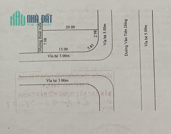 Đất 2 Mặt Tiền Văn Tiến Dũng, 155m2 8x20m, 6.x tỷ