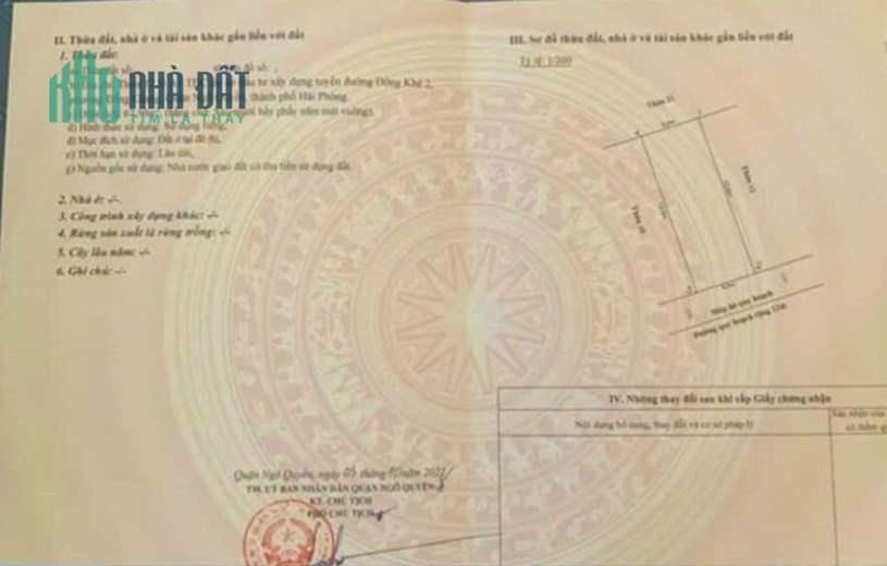 BĐ Bán đất TDC Cây Đa 13 Gốc Đằng Giang Văn Cao 60 M