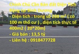 Chính Chủ Cần Bán đất Diện Tích Rộng tại Bình Dương