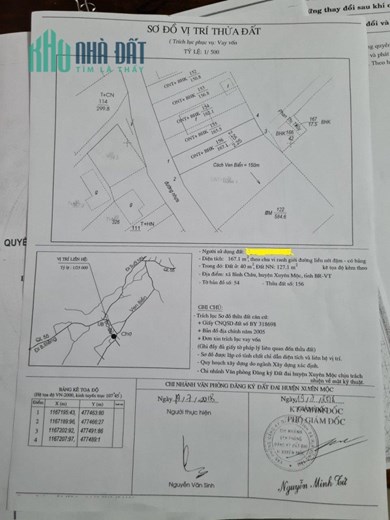 Bán hoặc đổi bù đất mặt tiền đường nhựa 8m kế bên chợ Bình Châu, Xuyên Mộc