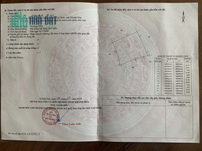 Bán đất BẮC VÂN PHONG giá đầu tư 2,5tr/m² qh thổ
