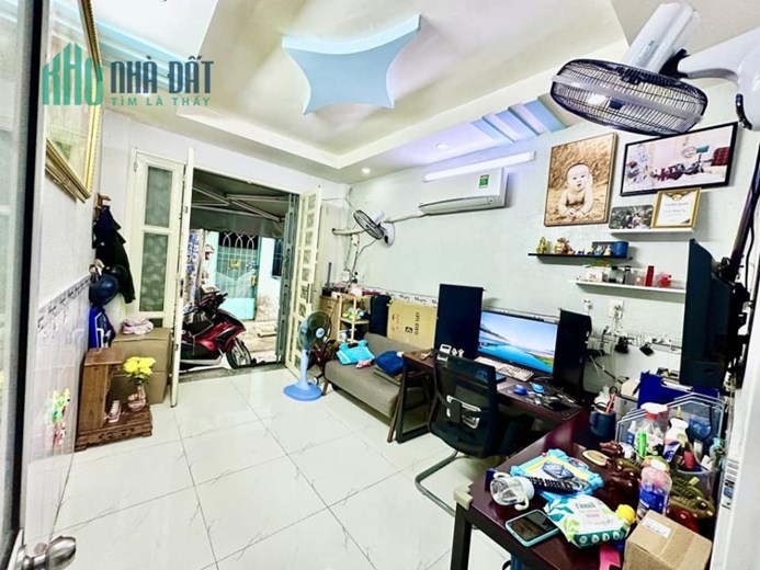 🍎Chỉ 3,1 tỷ -  Nhà 2 tấm, Khuông Việt, Tân Phú, Sát Âu Cơ, Tân Bình - Hẻm đẹp thẳng 1xẹc