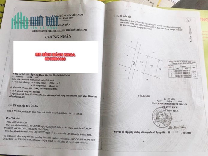 Bán đất mt An hạ, Bình chánh - 900m2 giá 13 tỷ