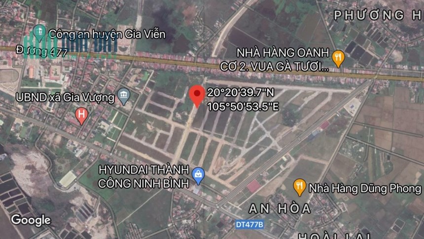Đất nền khu đô thị Gia Vượng, Gia Viễn, Ninh Bình đã phân lô đã có sổ đỏ CHÍNH CHỦ diện tích 126m2
