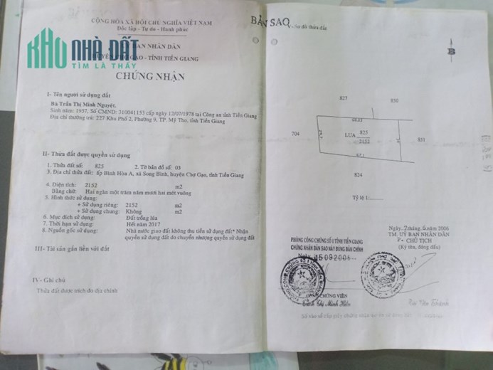 SỞ HỮU NGAY lô đất vườn vị trí đẹp tại huyện Chợ Gạo - Giá Cực Ưu Đãi