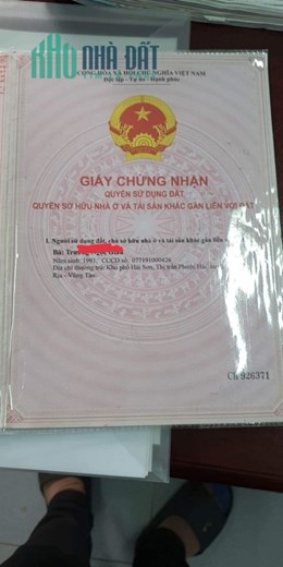 Cần Bán  Nhà Đất  Bên Hông Chợ Phước Hải Thị Trấn Phước Hải, Đất Đỏ , BR-VT
