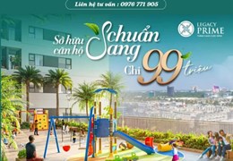 Căn hộ đa dạng diện tích từ 33 đến 60m2 giá chỉ từ 1tỷ, trả trước 100tr đến khi nhận nhà
