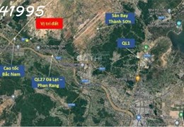 Mặt QL27A, DT 20x50m; 200m tới tốc B-N, sân bay Thành Sơn 5km, 15km tới biển. 3.4tỷ