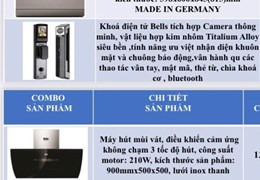 THANH LÝ -  Combo thiết bị bếp nhập khẩu nguyên chiếc từ ĐỨC hàng CHÍNH HÃNG - CHÍNH NGẠCH